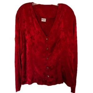 🌺 Vintage CP Shades Jacquard Rayon Top EUC Size Large